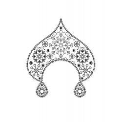 Рисование девушка в кокошнике