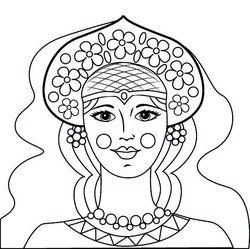 Портрет русской красавицы карандашом