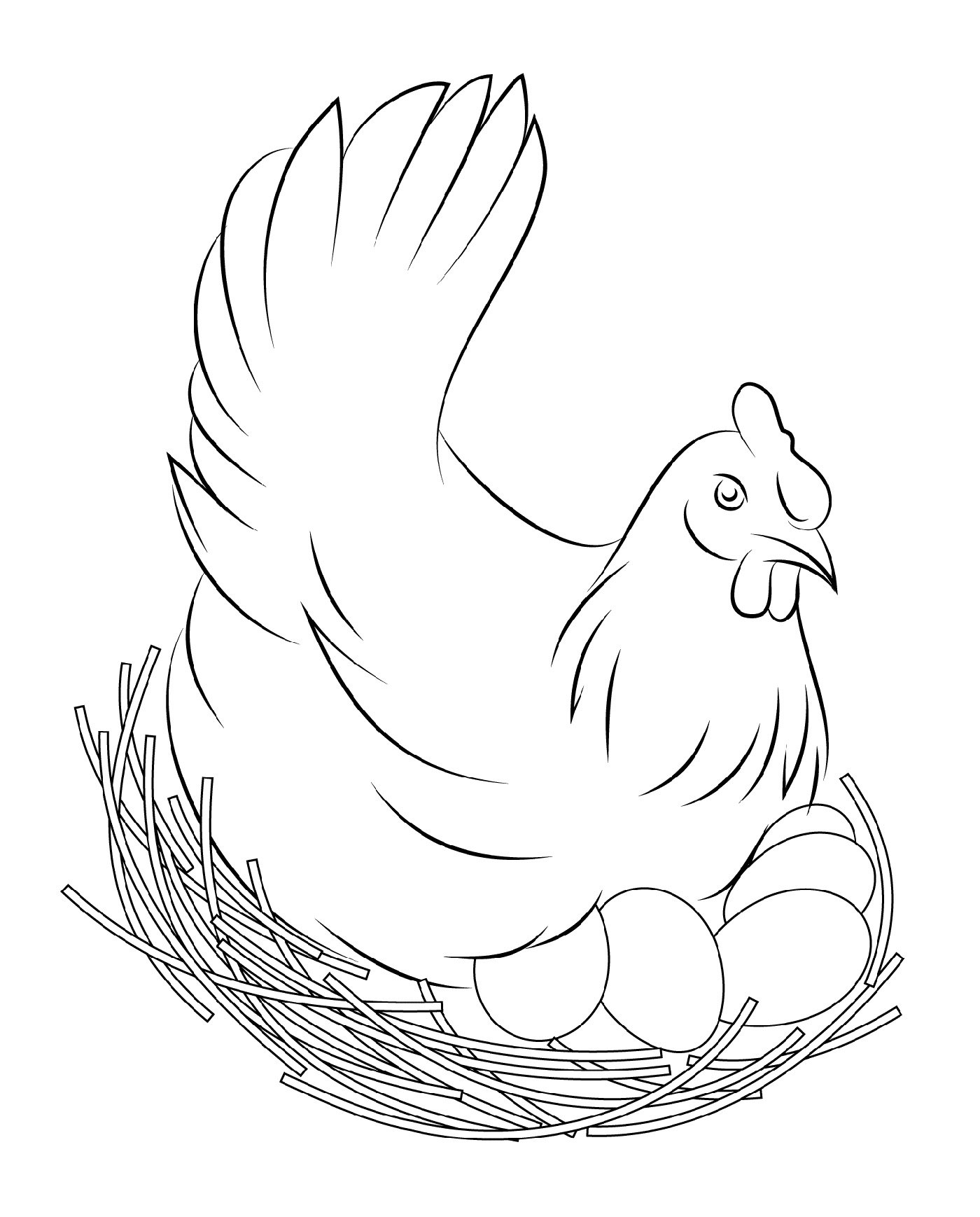 Рисунок курицы карандашом для срисовки