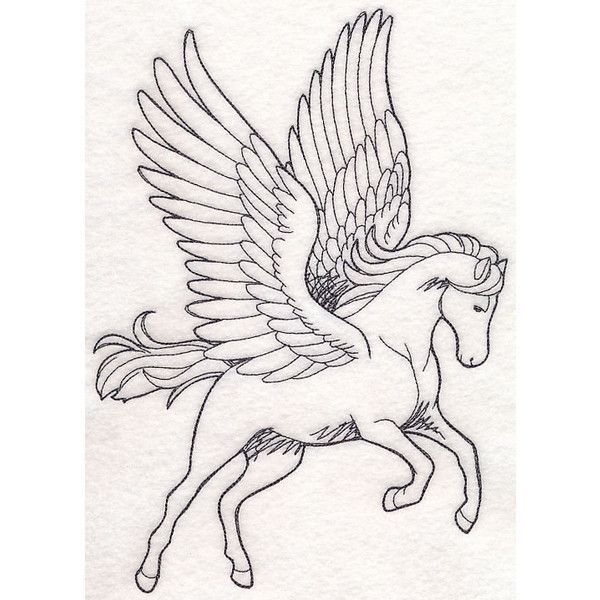 Единорог карандашом для срисовки