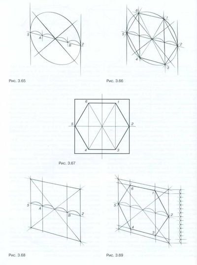 Как строить шестиугольник в перспективе
