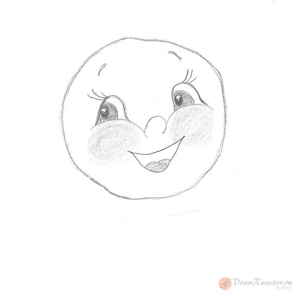 Колобок рисунок карандашом