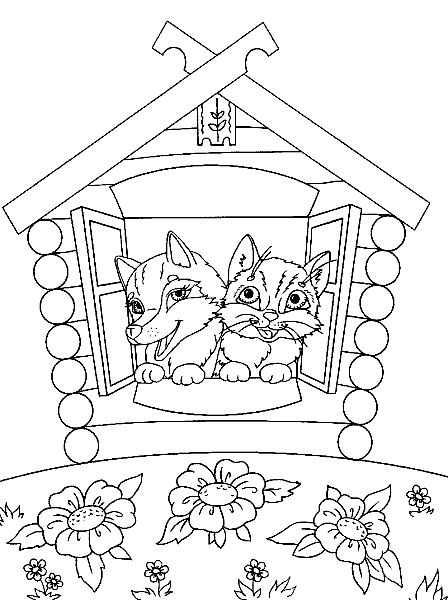 Теремок карандашом