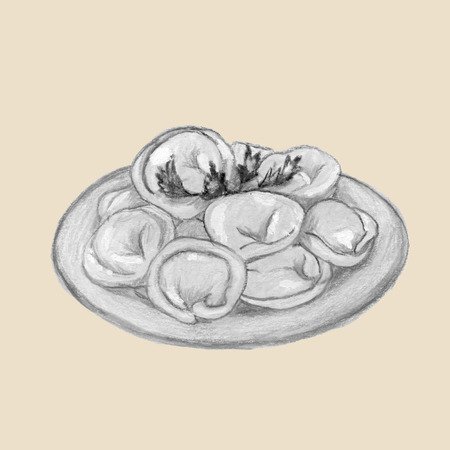 Пельмени раскраска для детей