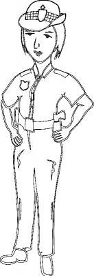Нарисовать полицейского карандашом