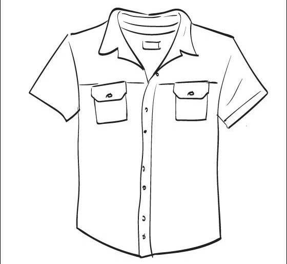 Рубашка раскраска для детей