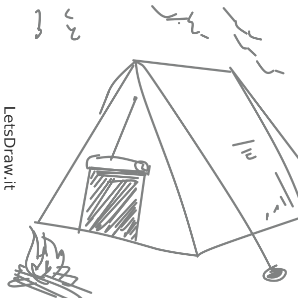 Палатка рисунок карандашом (42 фото)