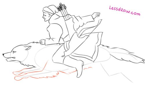 Иван Царевич и серый волк раскраска