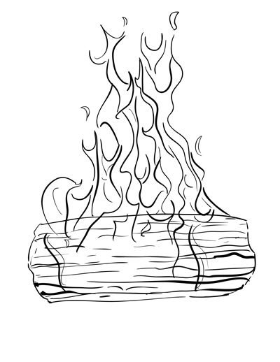 Картинки костра для срисовки