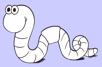 Трафарет червяка