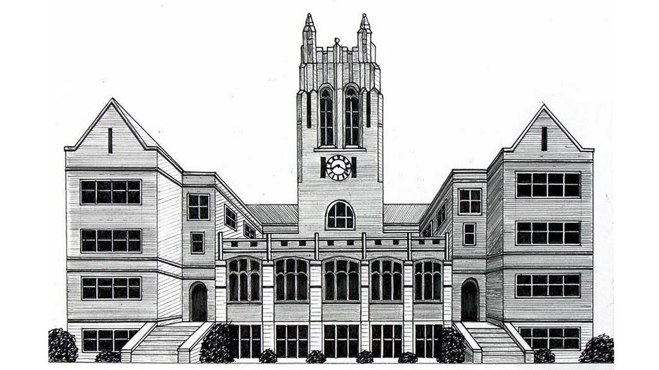Рисунок школы графика. Оксфордский университет план здания. Школа рисунок. Эскиз здания школы. Школа набросок здание.