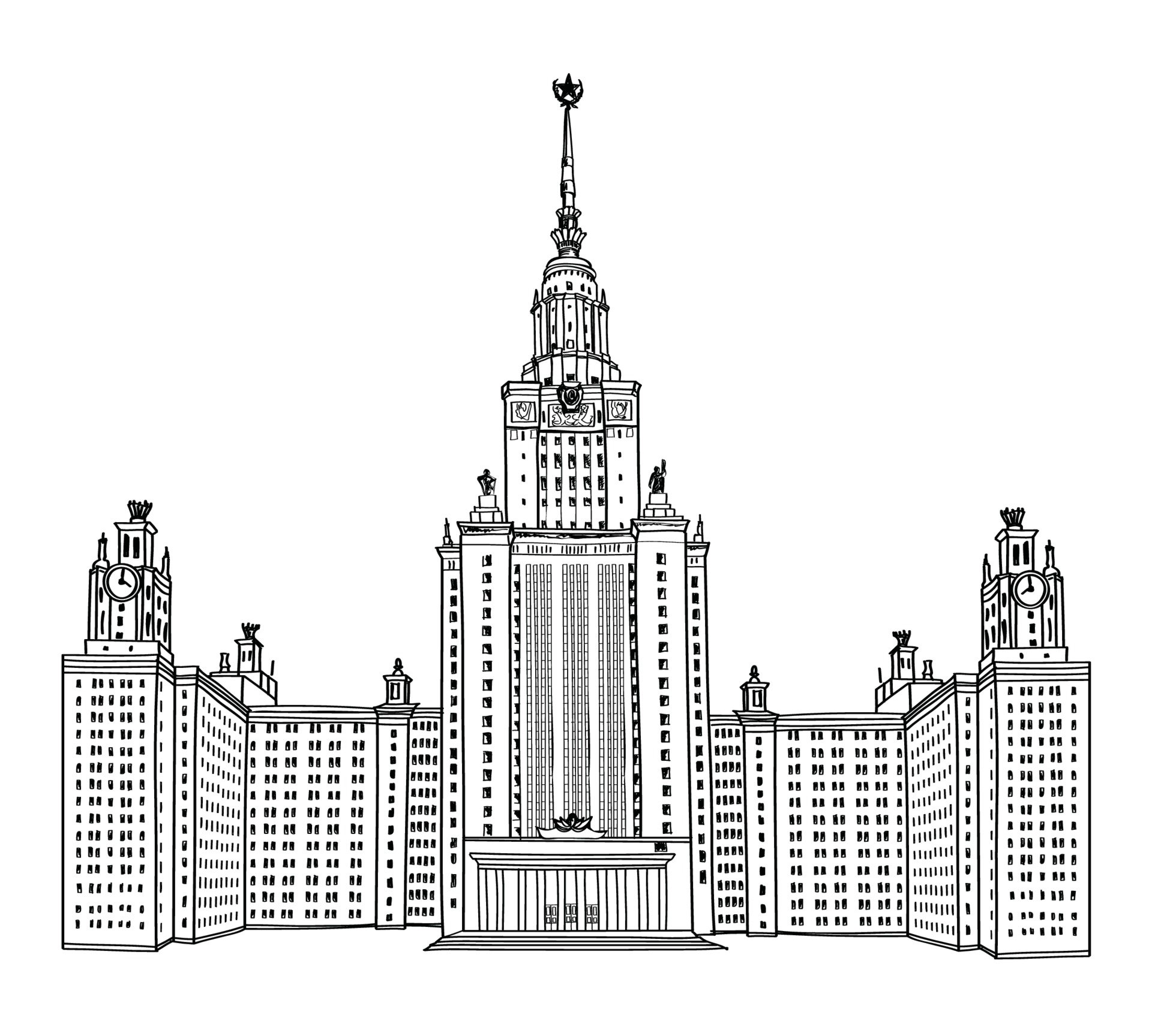 Москва МГУ вектор