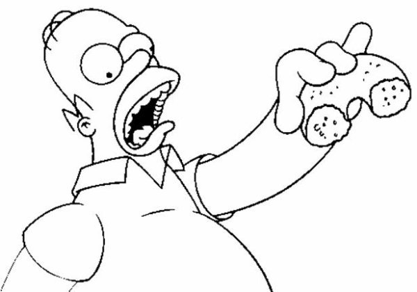 Гомер симпсон картинки для срисовки