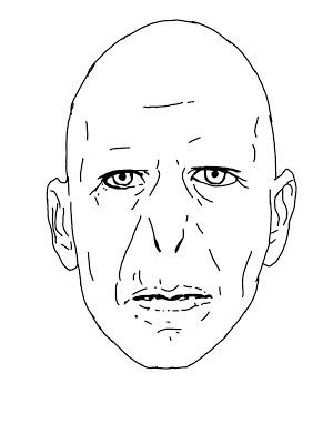 Раскраска Гарри Поттер Волдеморт