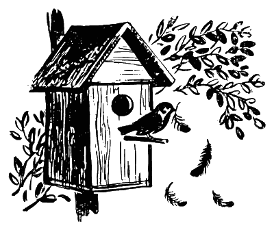 Скворечники дом для детей рисование