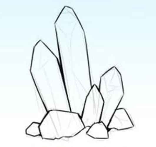 Камень кварц в карандаше