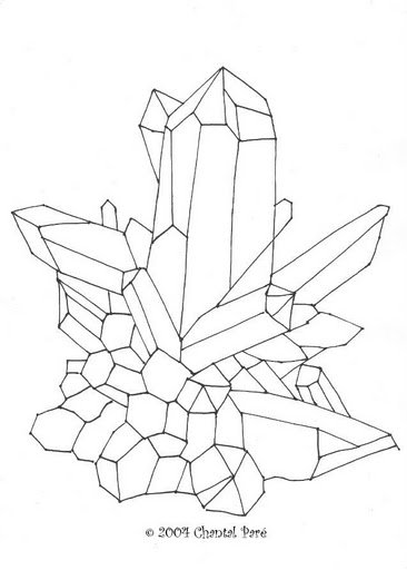 Иллюстрации кристаллов карандашом