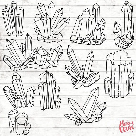 Дерево Кристаллы раскраска