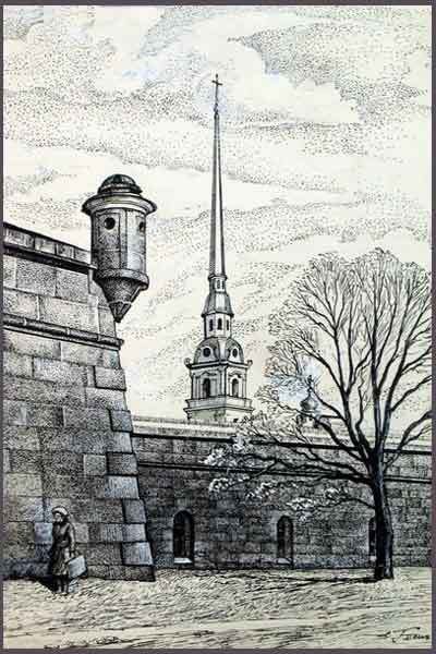 Разводные мосты в Санкт-Петербурге рисунок для срисовки