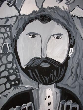 Портрет Коста Хетагурова карандашом