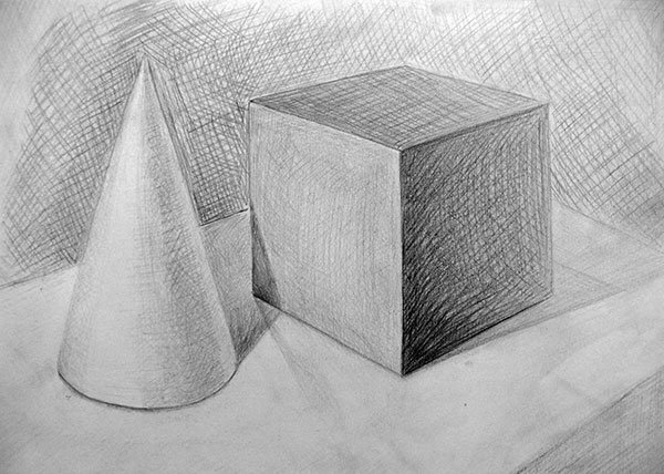 Геометрические фигуры Светотень рисунок