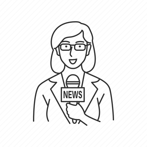 Журналист рисунок линией