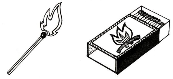 Коробок спичек раскраска