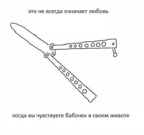 Нож бабочка раскраска