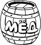 Мед раскраска для детей