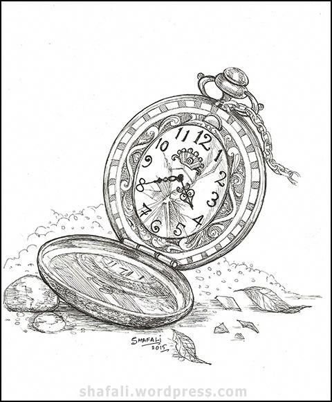 Эскиз карманных часов