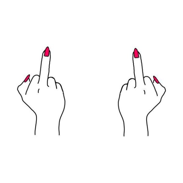 Нарисованный фак