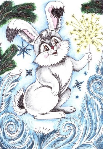 Зимний лес раскраска для детей