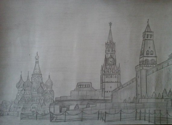 Собор Василия Блаженного контур