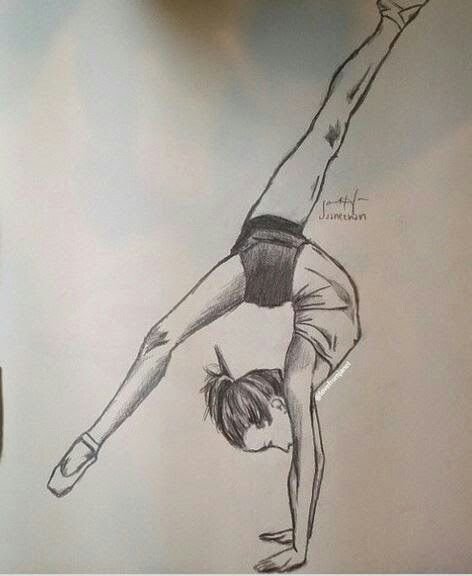 Рисунок гимнастки Дина Аверина