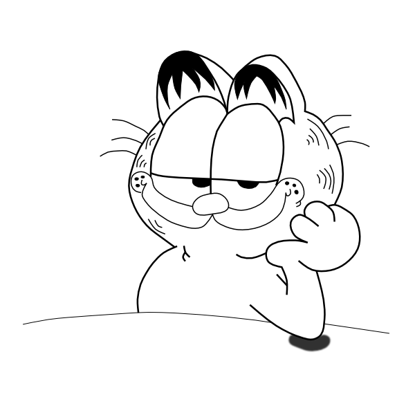 Гарфилд для срисовки