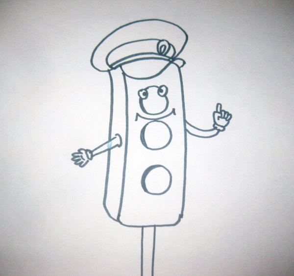 Светофор карандашом