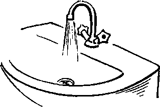 Раскраска кран с водой для детей