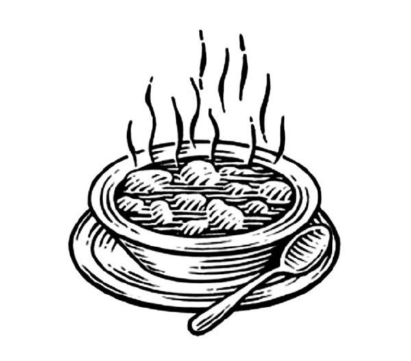 Горячее блюдо чб