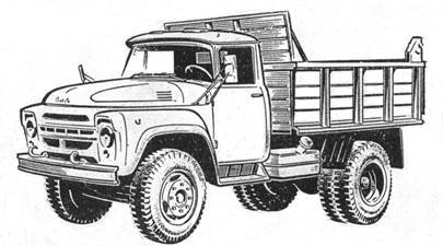 Грузовик ЗИЛ 130 раскраска