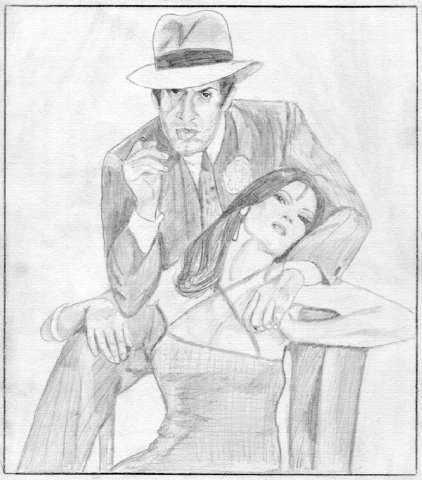 Адриано Челентано рисунок