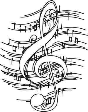 Нотный стан раскраска для детей