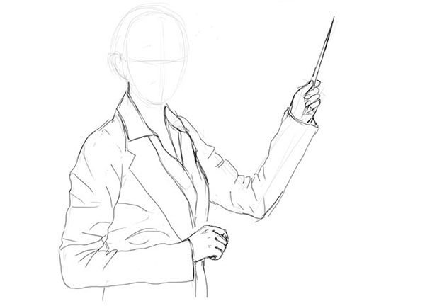 Учительница для раскрашивания