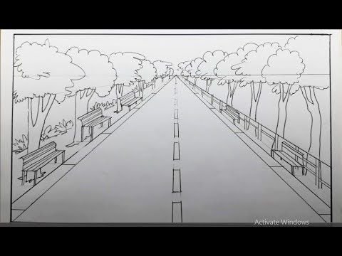 Линейная перспектива для детей железная дорога