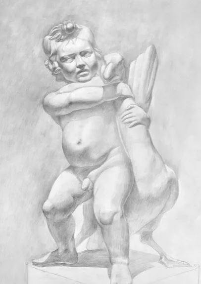 Гипсовая голова Аполлона