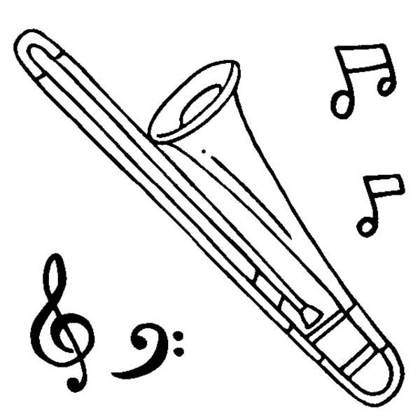 Тромбон раскраска