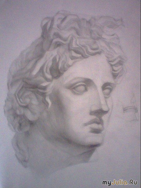Аполлон Бельведерский голова гипс