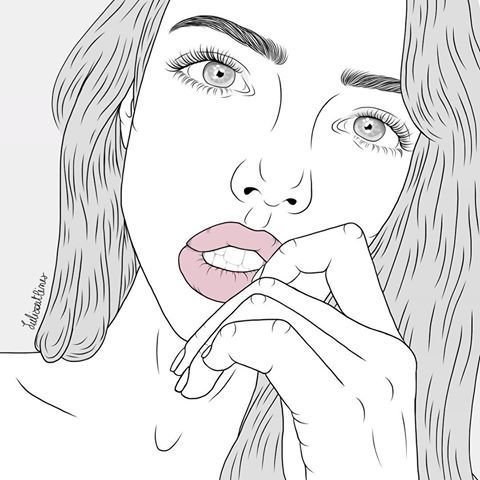 Эстетичные рисунки девушек карандашом