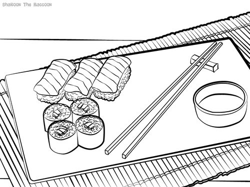 Раскраска суши