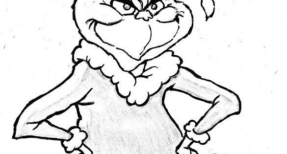 Голова Гринча раскраска