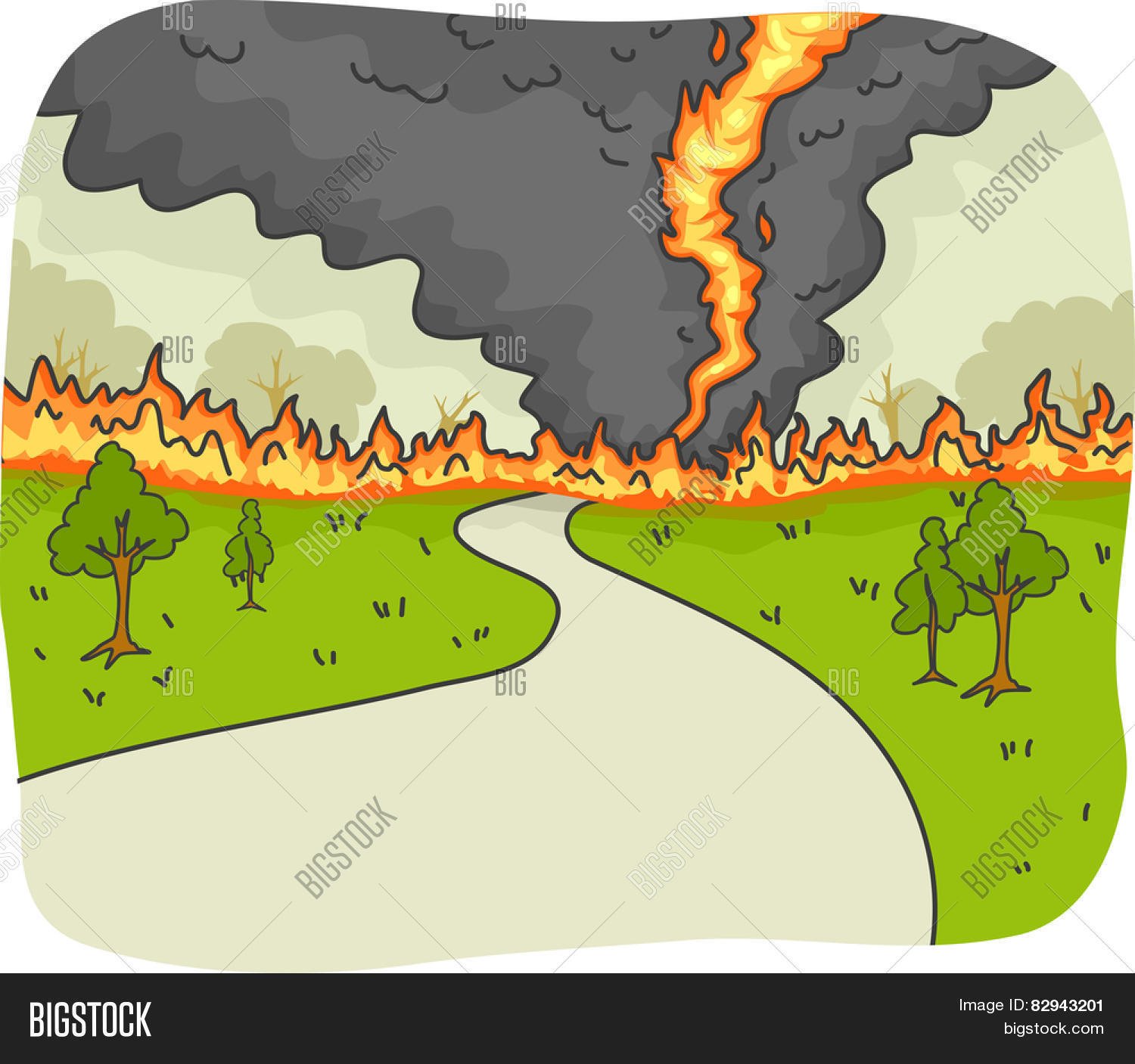 Лесной пожар страшное бедствие рисунок